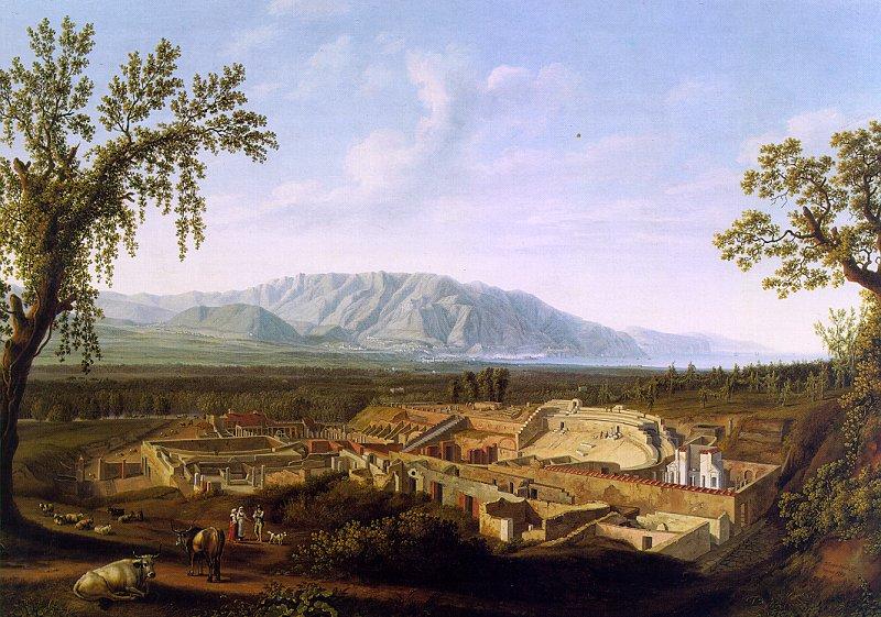 Jakob Philipp Hackert The Excavations of Pompeii Sweden oil painting art